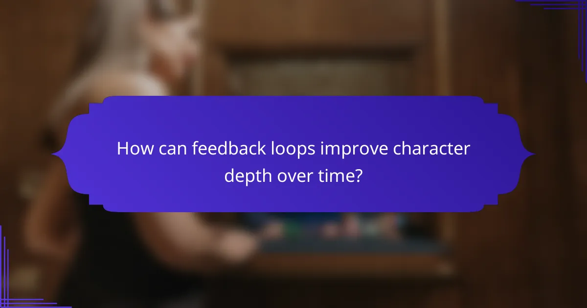 How can feedback loops improve character depth over time?