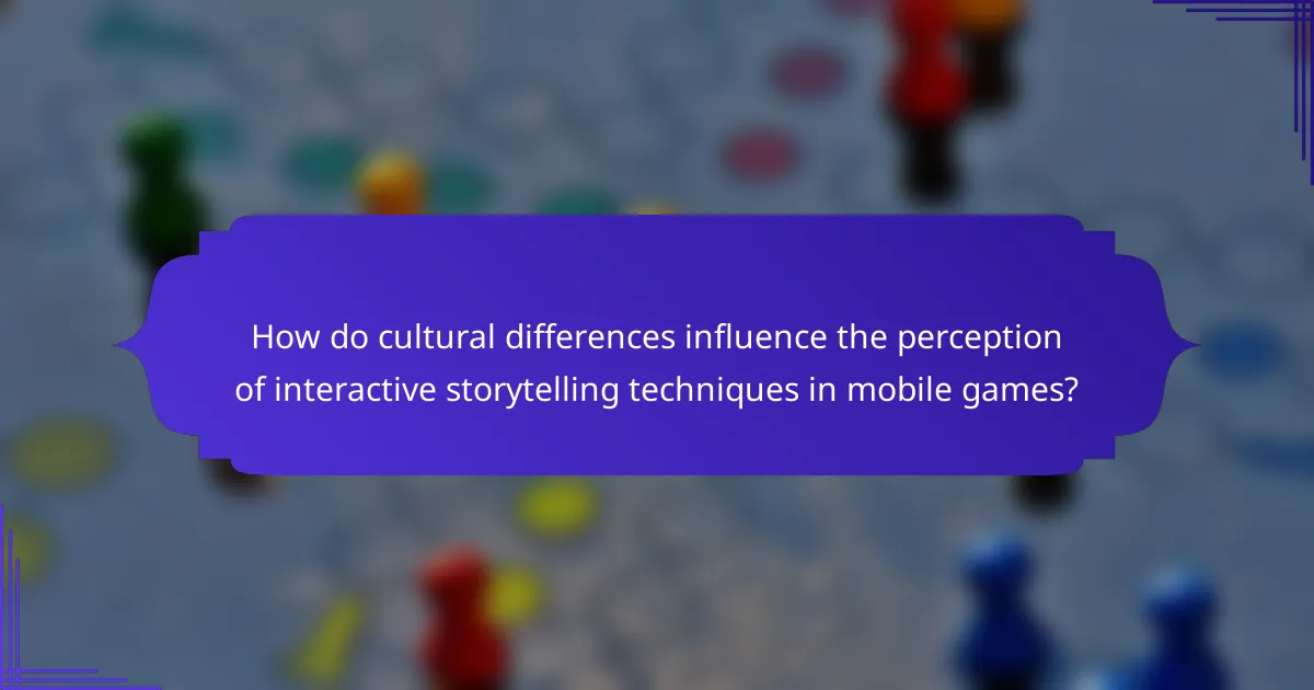 How do cultural differences influence the perception of interactive storytelling techniques in mobile games?